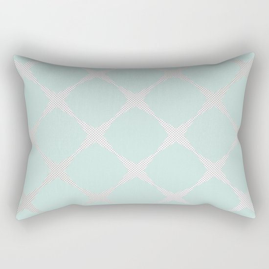Polka Dots & Mint Tiles Rectangular Pillow