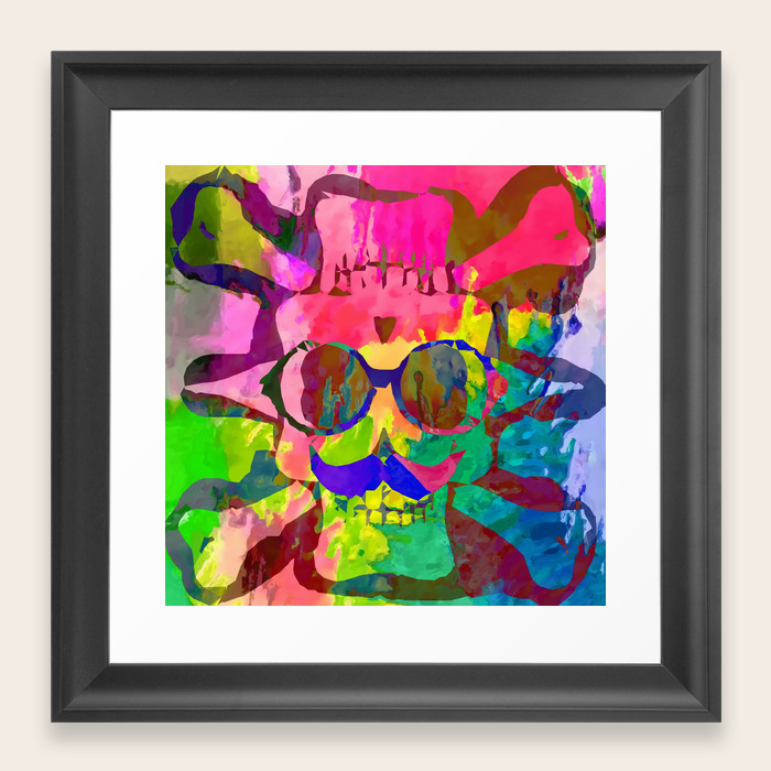Old Vintage Funny Skull Art Portrait With Painting Abstract