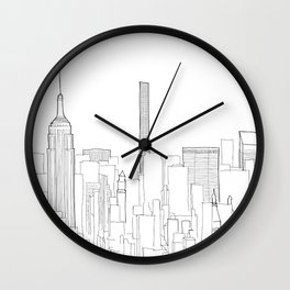 New York City Doodle Wall Clock