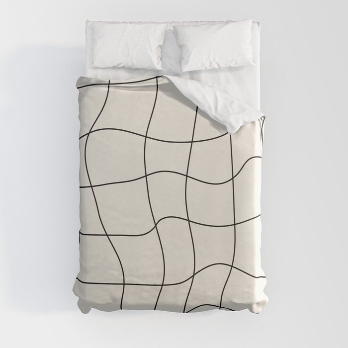 Warp Grid: Off-White Day Edition Duvet Cover
