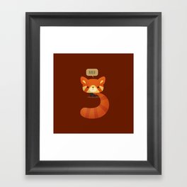 Little Furry Friends - Red Panda Framed Art Print