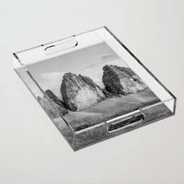 Dolomites Black and White Acrylic Tray