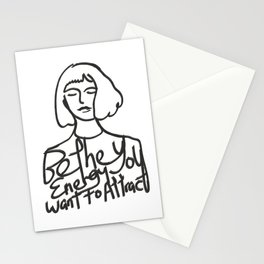Be the energy you want to attract girl Stationery Card