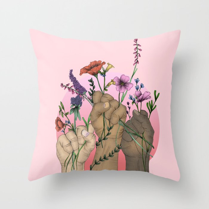 Women Bloom When They Stand Together Throw Pillow