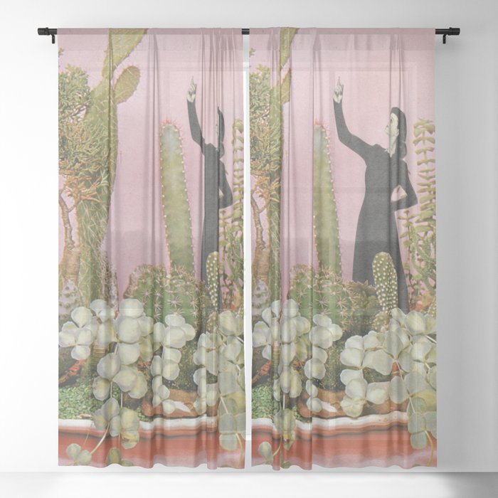 The Wonders of Cactus Island Sheer Curtain