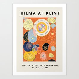 Hilma Af Klint - The Ten Largest No.7, Adulthood - Exhibition Poster - Art Print Art Print