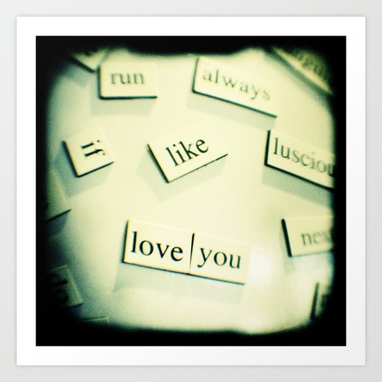 Love you Art Print