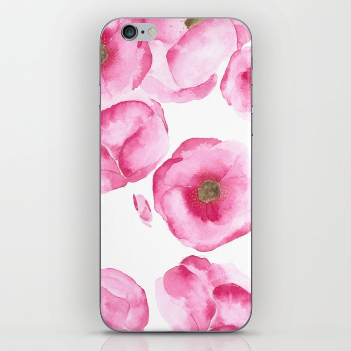 Falling Poppies  iPhone Skin