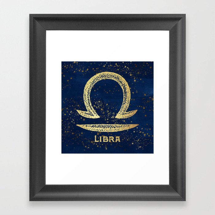 Libra Zodiac Sign Framed Art Print