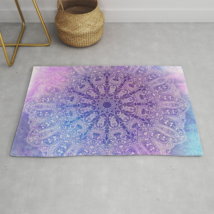 Paisley Mandala In Light Purple Rug By Mpzstudio Paisley Mandala In Light Purple Rug By Mpzstudio