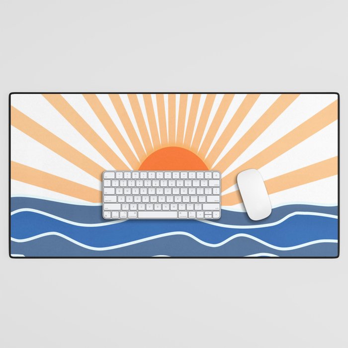 Good Day Waves Desk Mat