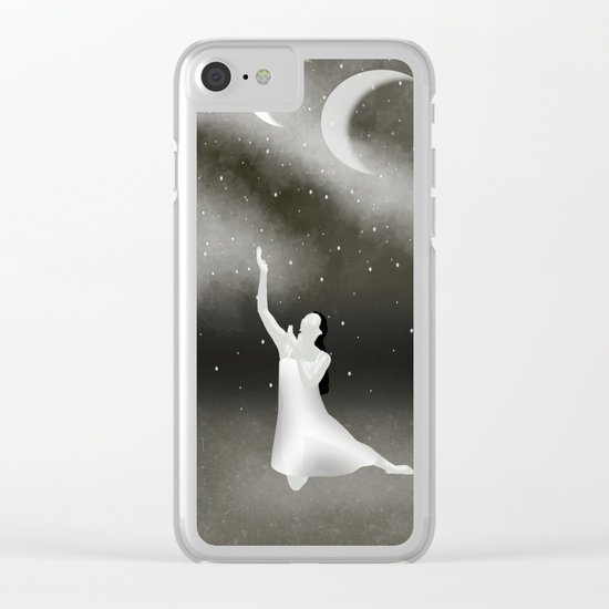 Worshipping the Moon Clear iPhone Case