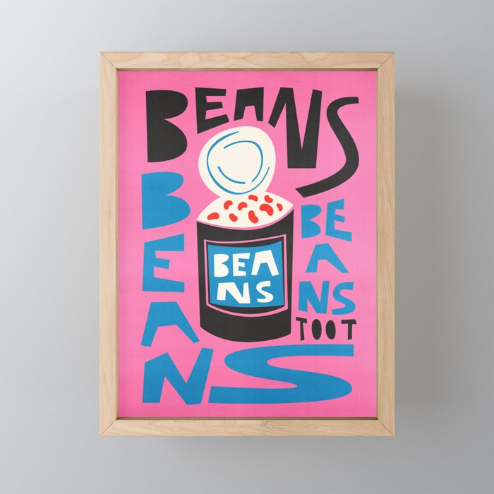 Beans Beans Beans Framed Mini Art Print