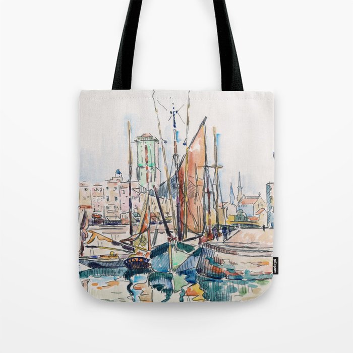 La Rochelle (1911) painting in high resolution by Paul Signac Tote Bag