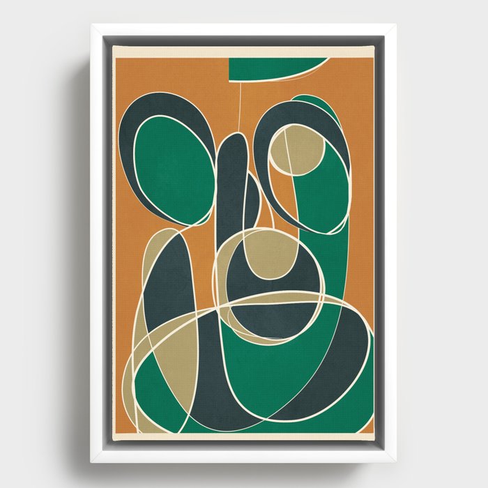 Abstract Line 32 Framed Canvas