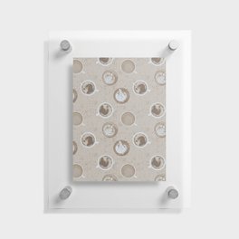 But First, Coffee Latte Art Caffeinated Pattern Floating Acrylic Print
