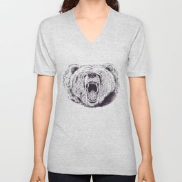 Bear V Neck T Shirt