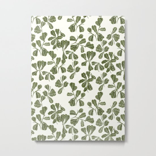 Fig Leaf Pattern Metal Print