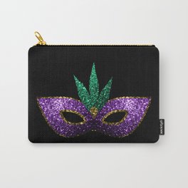 Mardi Gras Mask Purple Green Gold Sparkles Carry-All Pouch