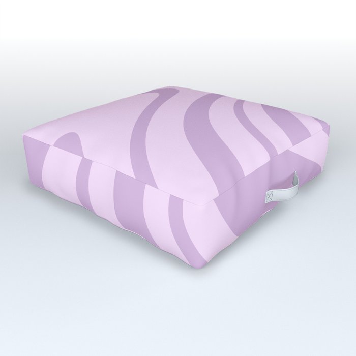 Swirl Marble Stripes Pattern (lavender) Outdoor Floor Cushion