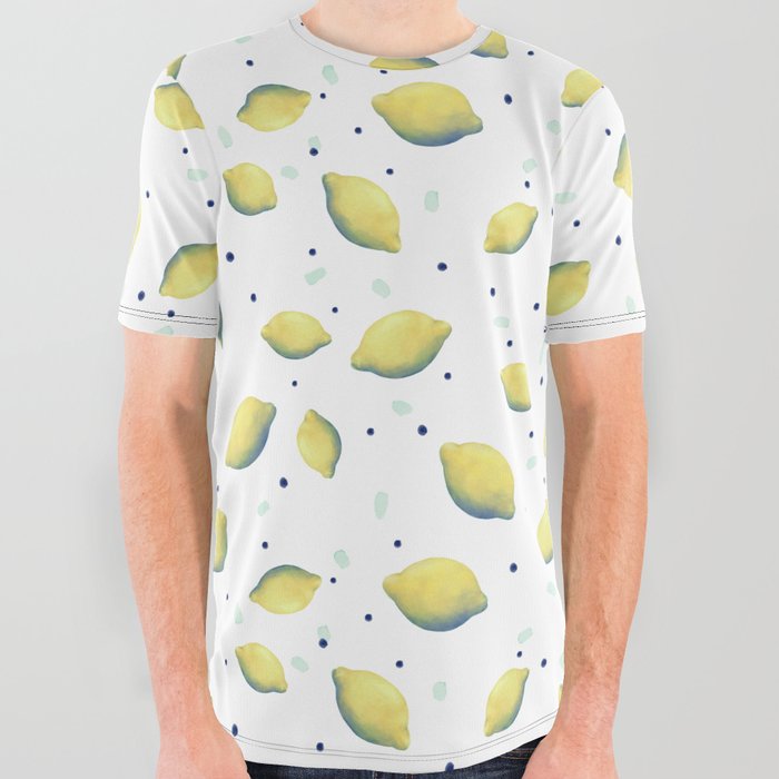 Lemons and dots All Over Graphic Tee