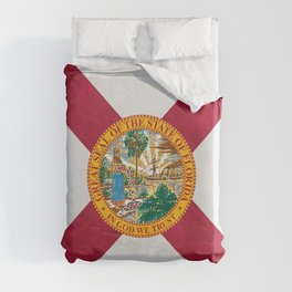 Florida State Flag Sunshine State Banner Emblem Symbol American Flags Duvet Cover