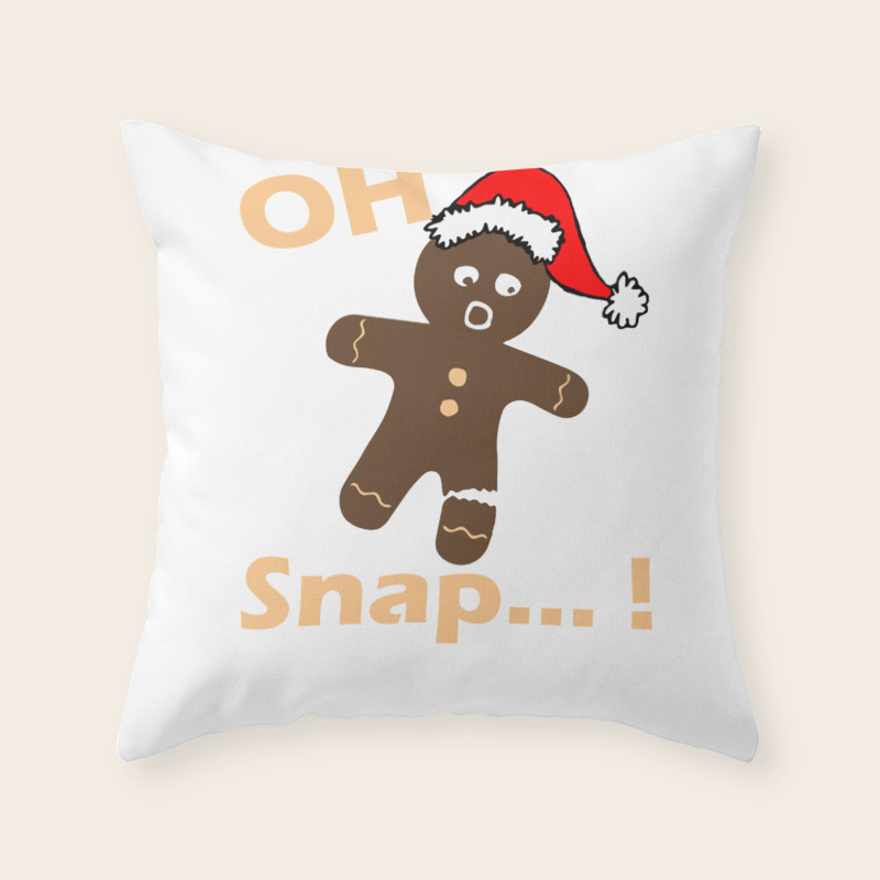 Christmas Gingerbread Man Cookie Funny Design Oh Snap Print