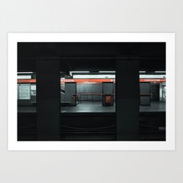 Metro Art Print | Urban, Photo, Station, Loneliness, Metro, Dark 