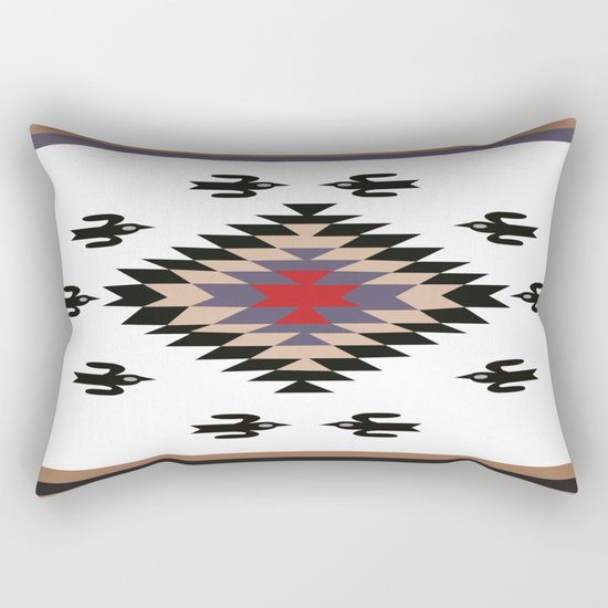 American Native Pattern No. 23 Rectangular Pillow