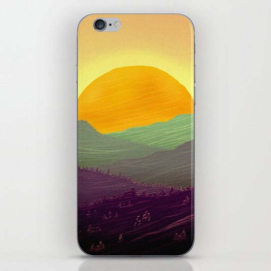 Mountain sunset iPhone & iPod Skin