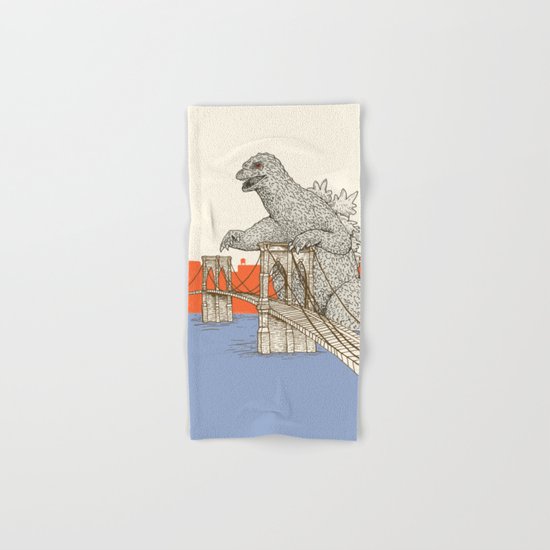 Godzilla vs. the Brooklyn Bridge Hand & Bath Towel