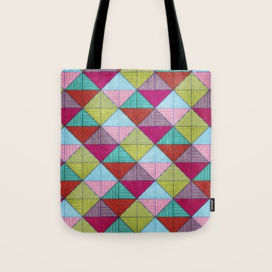 Rectangular Tote Bag Pattern | colorful seamless rectangular geometric pattern v tote bag Rectangular Tote Bag Pattern | colorful seamless rectangular geometric pattern v tote bag