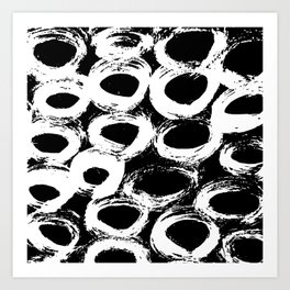 Minimal [4]: a simple, black and white pattern by Alyssa Hamilton Art Art Print