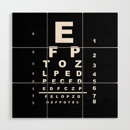 Inverted Eye Test Chart Wood Wall Art