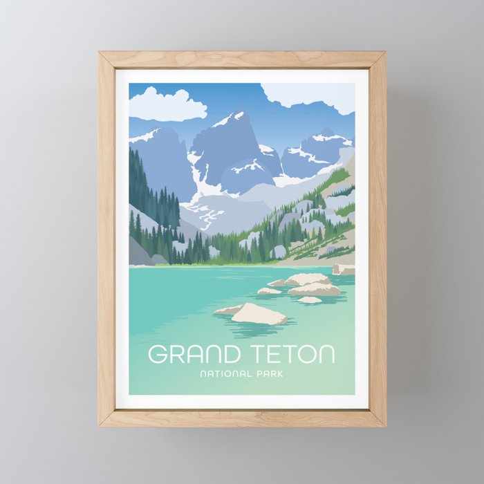 Grand Teton National Park Framed Mini Art Print