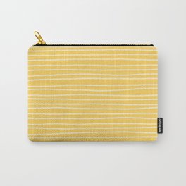 Sunshine Yellow Pinstripes Carry-All Pouch