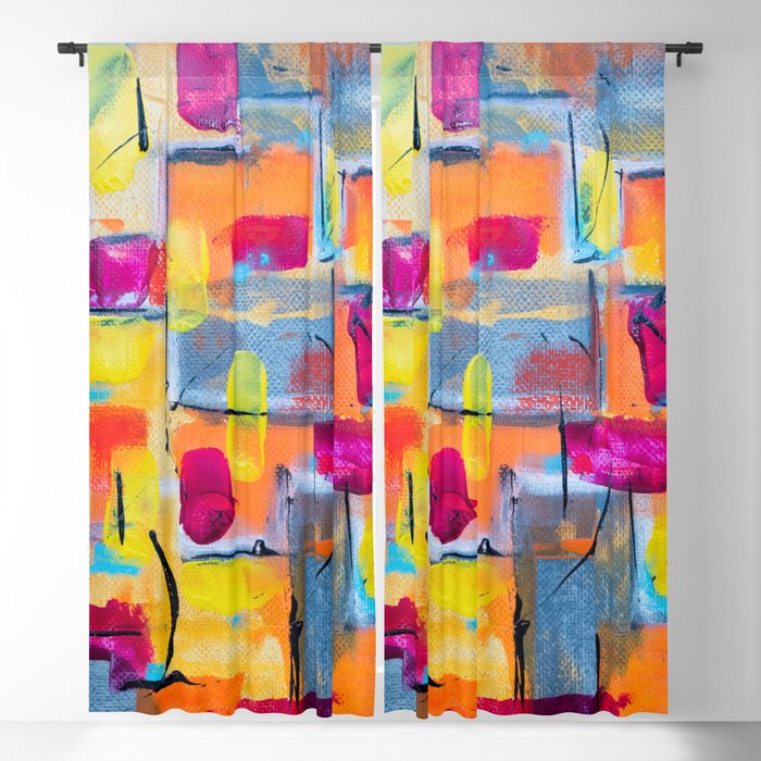Bright Abstract Blackout Curtain