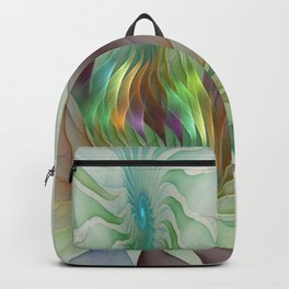 Colorful Shapes, Modern Fractals Art Backpack