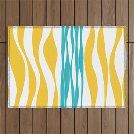 Ebb and Flow - Turquoise & Yellow Outdoor Rug