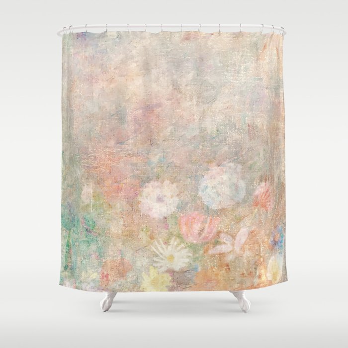Pastel Floral Shower Curtain