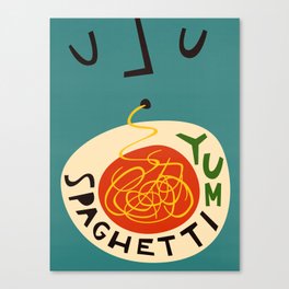 Yum Spaghetti Canvas Print