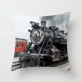 Strasburg Railroad Vintage Steam Locomotive Baldwin Train Engine Pennsylvania Throw Pillow