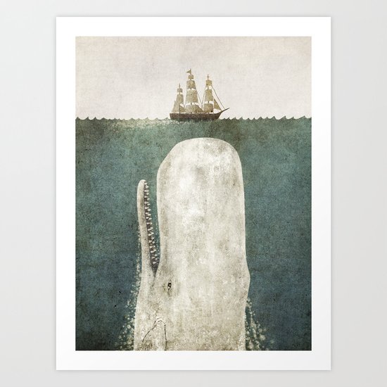 The Whale - vintage option Art Print