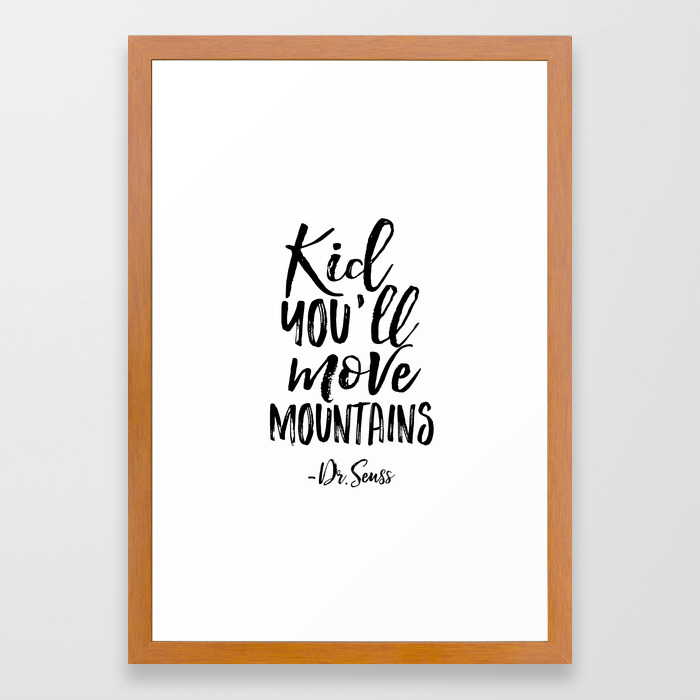 Nursery Wall Decor Kid You Ll Move Mountains Dr Seuss Quote Kids