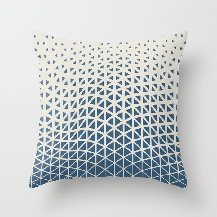 Blue Linen White Gradient Tessellation Cubism Pattern 2 Inspired By 2020 Color Of The Year Chinese Throw Pillow By Pipafineart