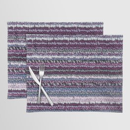 Carpet Stripes Eggplant Purple Steel Blue Placemat