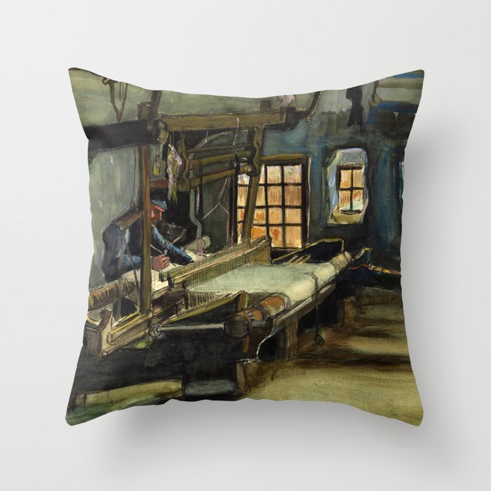 Weaver, 1883-1884 by Vincent van Gogh Throw Pillow