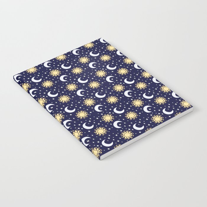 Greek Inspired Suns and Moons with Stars Notebook
