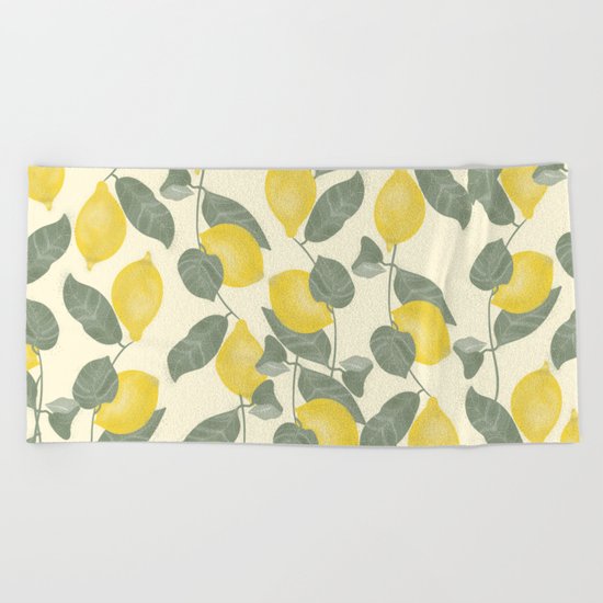 Citrus Pattern Beach Towel