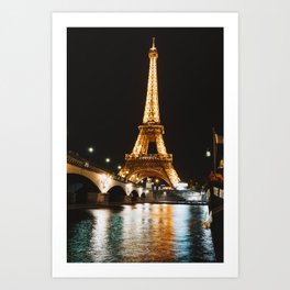 Eiffel Tower, Paris, France. Art Print
